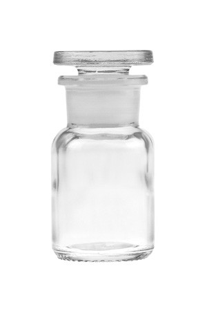 Apothekerflasche mit Glasstopfen 50 ml weiß (Karton, 12 Stück)