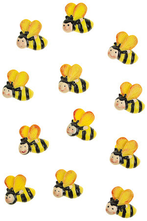 Miniaturen zum Aufkleben 'Bienchen' - 12er Pack