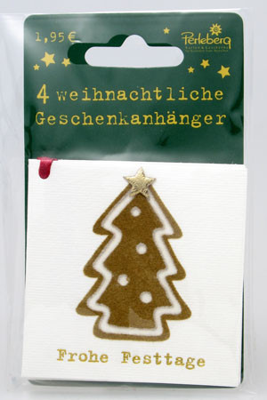 Weihnachtsanhänger - Weihnachtsbaum (VIERERPACK)
