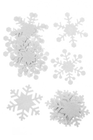 Filz-Sticker 'Schneeflocken', 16er Set