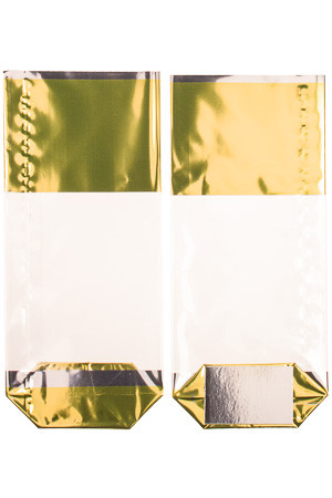 Kreuzbodenbeutel 'Uni gold', 120 x 275 mm, 1000 Stück
