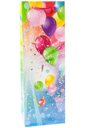 Flaschentasche 'Luftballons', 12 x 10 x 35 cm