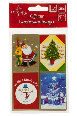 Geschenkaufkleber 'Weihnachtskarten', 15 Stück