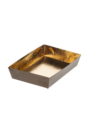 Schale 190 x 130 x 35 mm gold/marone (Karton, 200 Stück)