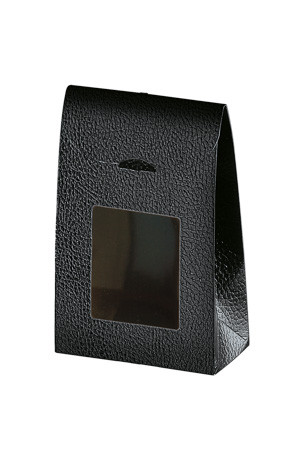 Sichtfenstertasche schwarz, mittel (Karton, 200 Stück)