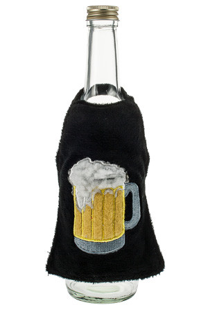Flaschenschürze 'Henkelglas mit Bier'