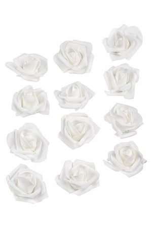 Streudeko 'Rosenblüte' weiß, 12 Stück