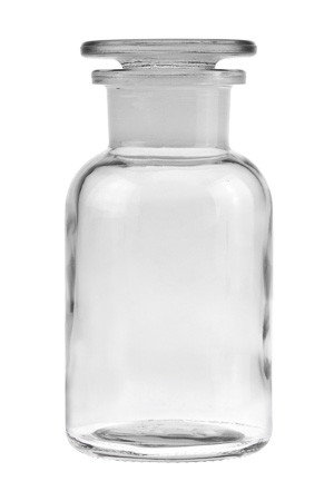 Apothekerflasche mit Glasstopfen 250 ml weiß