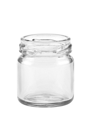 Rundglas 37 ml (Pappstiege, 60 Stück)