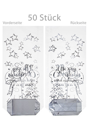 Kreuzbodenbeutel 'Weihnachtsengel' 140 x 305 mm, 50 Stück