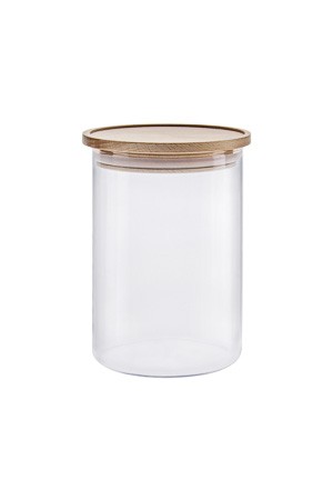 Vorratsglas Simax 0,9 Liter mit Holzdeckel