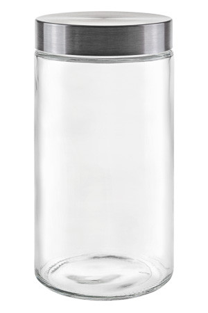 Vorratsglas 'Nobilis' 1700 ml mit Edelstahlverschluss (Karton, 6 Stück)