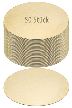 Pappscheibe Ø 200 mm gold/silber, 50 Stück