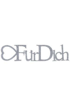Geschenkanhänger 'Für Dich' aus Filz, grau, 25 cm