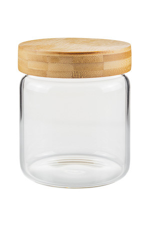 Vorratsglas 840 ml mit Bambusdeckel (Karton, 24 Stück)