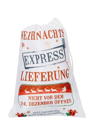 Beutel 'Weihnachts Express', 22 x 30 cm