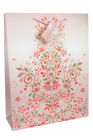 Geschenktüte 'Rosa Ornamente', groß