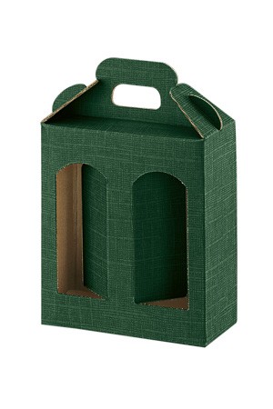 Gläserkarton 2er 130 x 60 x 150 mm grün (Karton, 100 Stück)