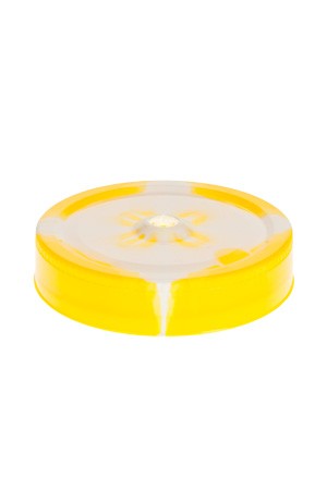 CT 70 Trinkhalmdeckel Batik gelb-weiß, Loch Ø 8 mm (Karton, 900 Stück)