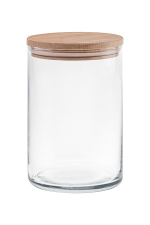 Vorratsglas 'Inga' 900 ml mit Holzdeckel